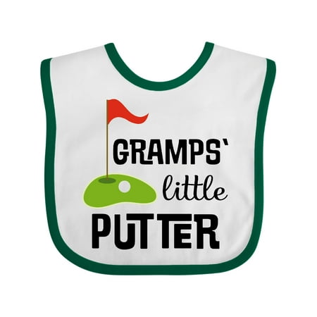 

Inktastic Gramps Little Putter Childs Golfing Gift Baby Boy or Baby Girl Bib