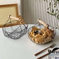 thumbnail image 4 of Wedding Flower Girl Baskets Small Rustic Flower Basket Wedding Metal Basket with Handle Tiny Petal Basket for Flower Girl Kid Wedding Home Decor, 7.09 x 4.72 x 4.92 Inch, 4 of 5