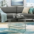thumbnail image 2 of Pemberly Row 32" Faux Marbre Table Basse Ronde en Noir et Chrome, 2 of 3
