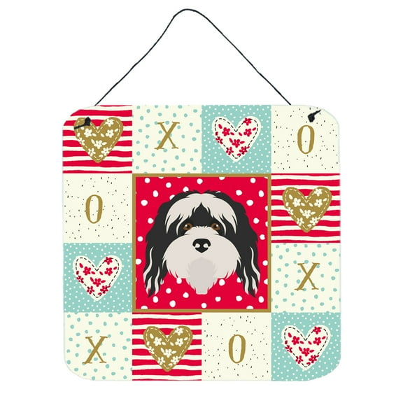 Carolines Treasures CK5241DS66 Tibetan Terrier Love Wall or Door Hanging Prints Red 6HX6W multicolor
