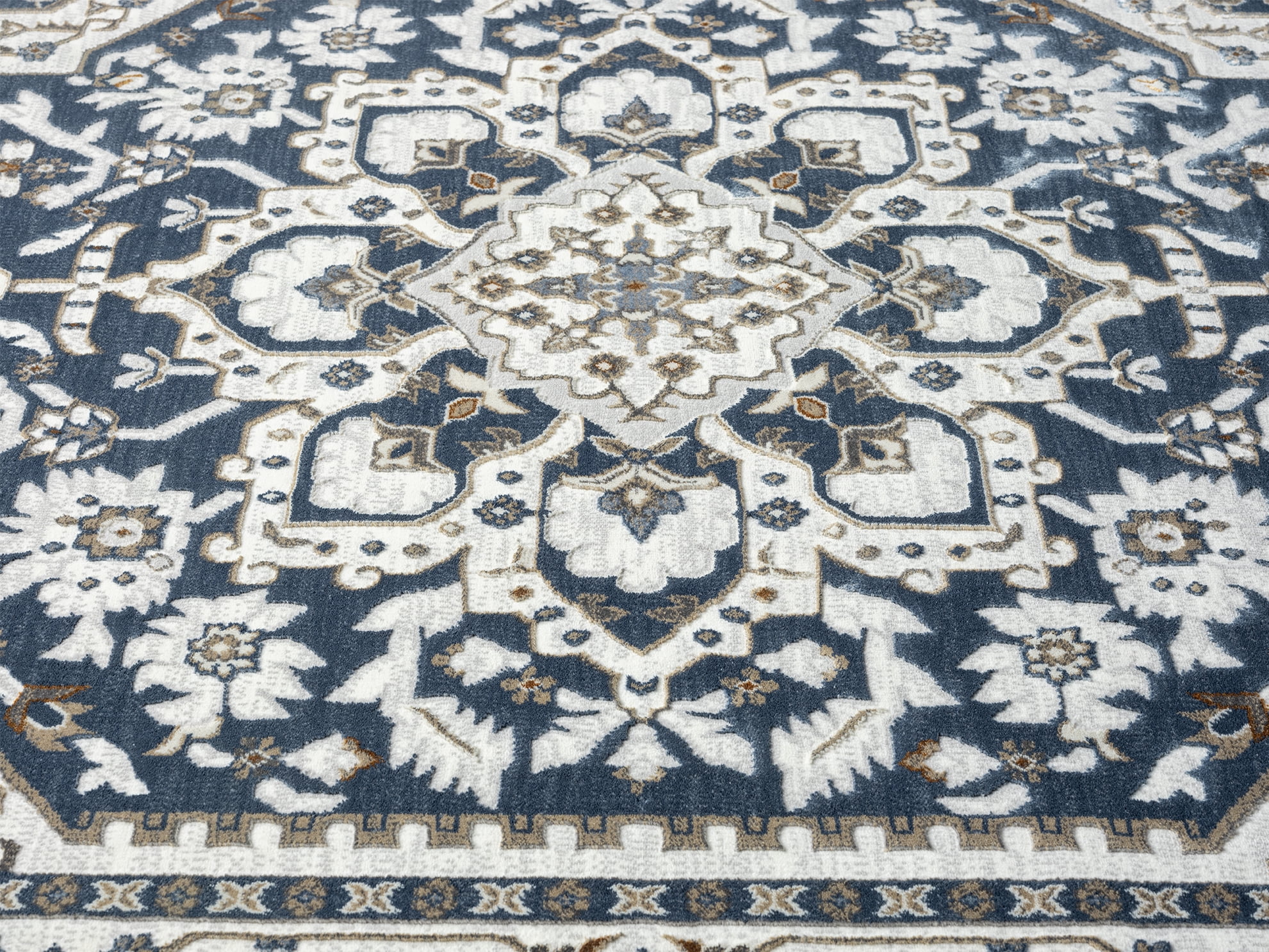 United Weavers Riviera Delora Accent Rug, Border Pattern, Blue, 1'10" X 3'