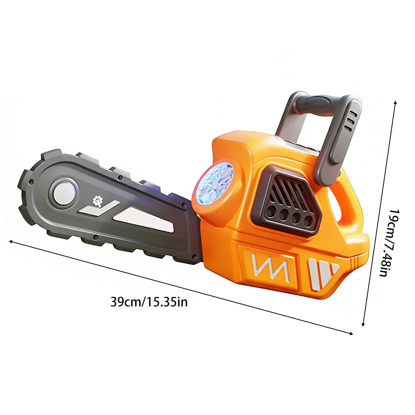 Gytml Chainsaw-Shaped Bubble Machine, Automatic Bubble Blower With Lights, Outdoor Handheld Bubble Maker For Summer Parties & Backyard Fun(Orange-35X19X9Cm)