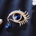 thumbnail image 2 of Broche con Lágrimas de Ángel YONGSHENG Grandes y Ojos Azules Dorados Esmalte de Cristal con Diamantes de Imitación 4 Unidades, 2 of 4