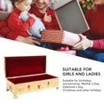 thumbnail image 4 of Trinket Organizer Case, Metal Jewelry Box Interior  Vintage Alloy Rectangular Compact Large Capacity  For Earrings, 4 of 8
