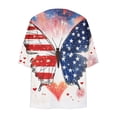 thumbnail image 5 of UVEASISHA Duster Cardigans for Women USA Flag Funny Graphic 3/4 Sleeve Open Front Kimonos Chiffon Loose Fashion Vacation Beach Cover Ups Independence Day Outfits Multicolor M, 5 of 6