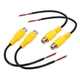 thumbnail image 1 of Conector adaptador de enchufe RCA hembra amarilla de 6 pulgadas a cable desnudo extremo abierto, paquete de 4, 1 of 6