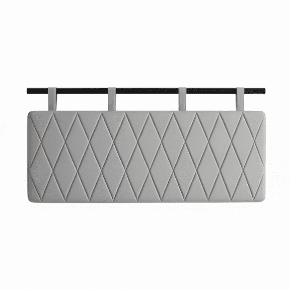 Queen Headboard Only, 63" Wall Mounted Soft Fabric Bed Headboard, Modern Diamond Pattern, Elegant Upholstered Headboard for Bedroom, Restaurant (Gray, Queen Size)