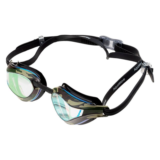 Aquawave - Gafas de Natación Storm RC Diseño Camuflaje para Adultos Unisex (Negro, Verde)