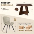thumbnail image 2 of Hawsaiy 5 Piece Round Dining Table Set for 4, 47.3" Kitchen Dining Table with Storage Shelf & 4 Upholstered Dining Chairs, Modern Dining Room Furniture Set with Metal Legs, 2 of 11