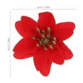 thumbnail image 2 of OULII 10Pcs Traditional Holiday Decor Artificial Xmas Flower Sequins Fabric for Festivals, 2 of 8