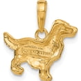 thumbnail image 4 of 14K Yellow Gold Springer Spaniel Dog Pendant (15 X 16) Made In Peru c3512, 4 of 6