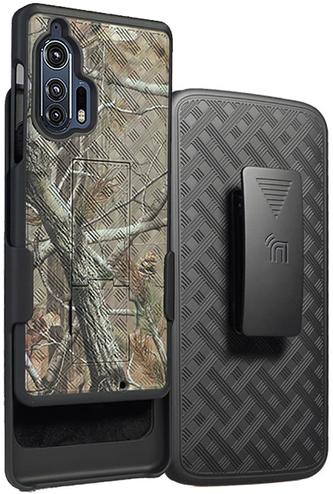 Case with Clip for Motorola Edge Plus, Nakedcellphone Kickstand Cover