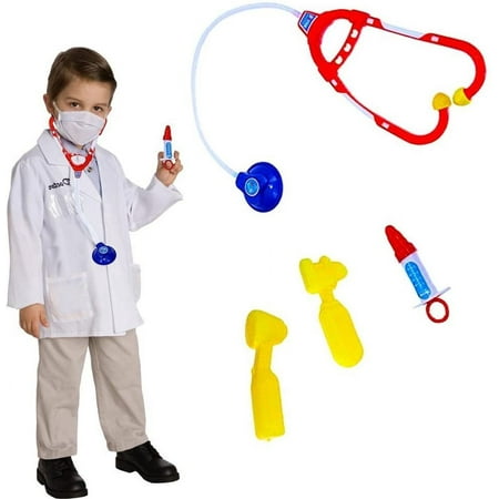 Dazzling Toys 4 Pcs Kids Medical Set Doctor Nurse Pretend Playset Costume