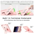 thumbnail image 2 of Kids Friendly Case for Samsung Galaxy Tab A9 Plus 11.0" 2023 SM-X210 / SM-X215 / SM-X216 with Kickstand & Crossbody Strap, Heavy Duty Shockproof Three Layer Protective Rugged Cover, Rosegold, 2 of 8