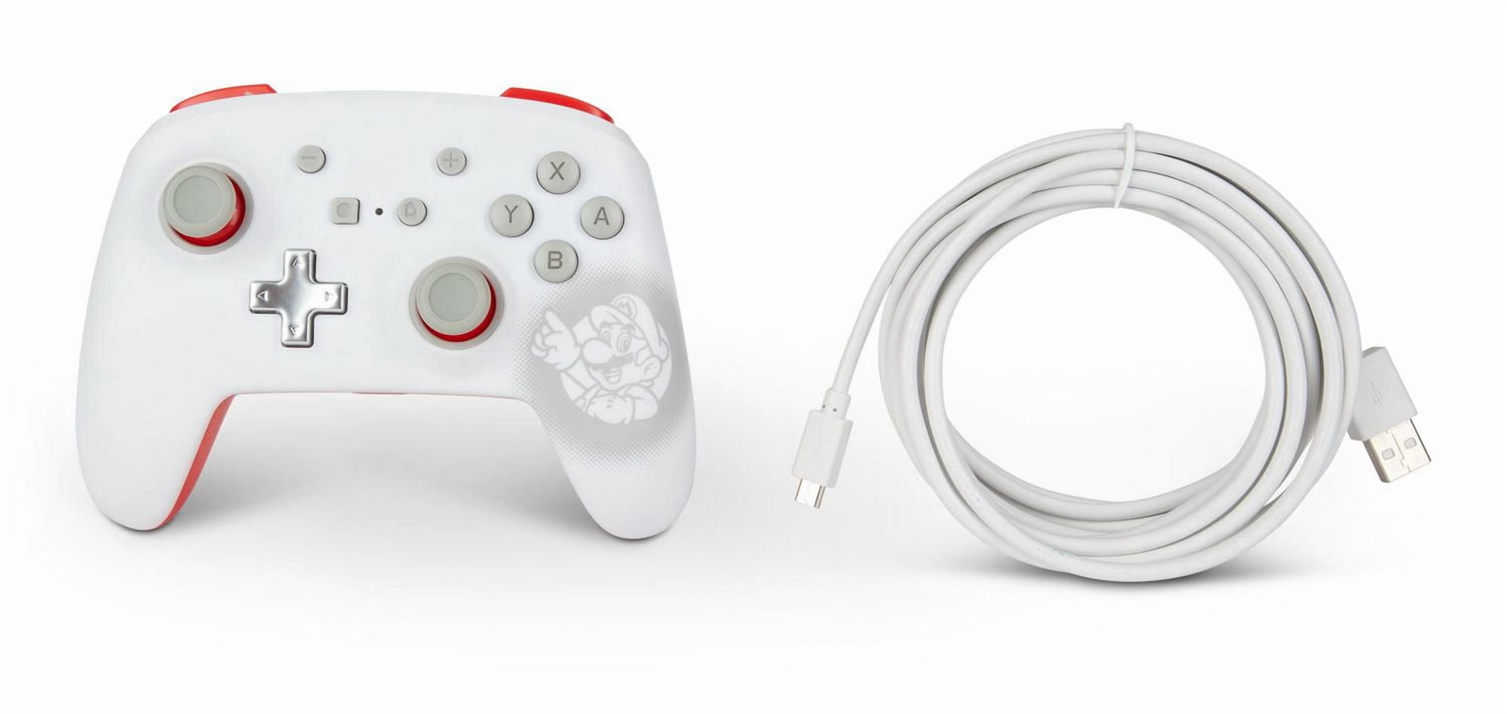 PowerA  Enhanced Wired Controller for Nintendo Switch - Mario White