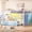 Blue, variant on Twin Size Low Loft Bed with 7 Drawers & Bookshelf Reading Nook & Upholster Cushioned Seats LED Under-bed Play House Metal Platform Bed Small Space Furniture Blue
