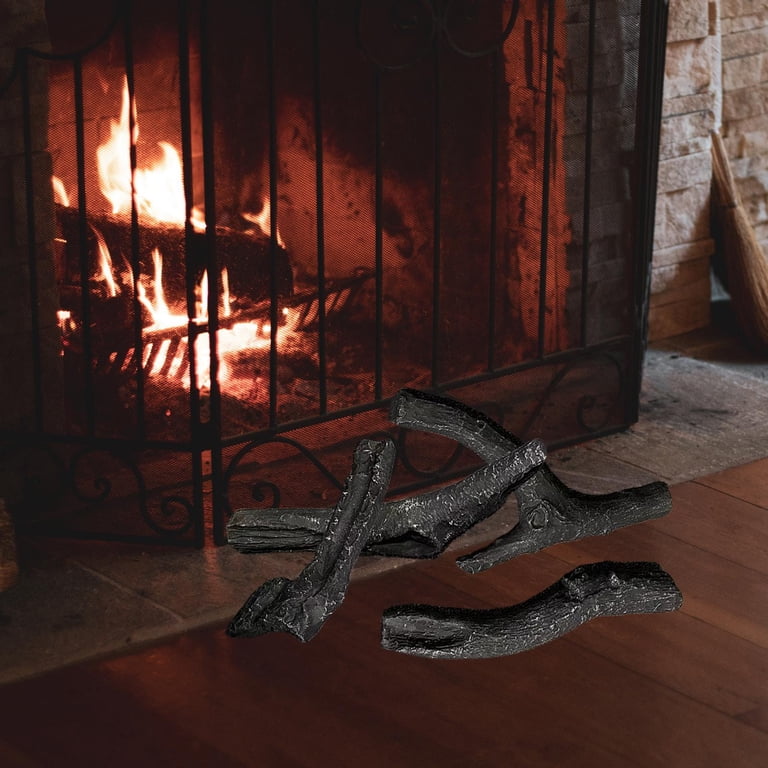 4 Decorative Firewood Simulation Logs for Electric Fireplace Decoration  Festival Ornament - Walmart.com