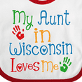 thumbnail image 4 of Inktastic My Aunt in Wisconsin Loves Me Boys or Girls Baby Bib, 4 of 4