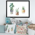 thumbnail image 3 of Designart 'Three Potted Houseplants On White' Traditional Framed Art Print, 3 of 4