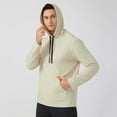 thumbnail image 2 of Fewfanhot Men Sweatshirt Casual Long Sleeve Fleece Hoodies Drawstring Workout Pullover with Kanga Pocket, 2 of 10