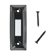 Black Metal Doorbell Push Button with LED Light - Heavy Duty Wall Mounted Wired Doorbell Switch for Home,12-24V DC,Waterproof,1 Pack