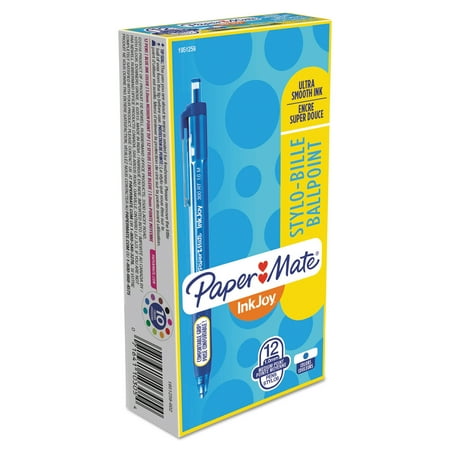 Code Blue Scrape Mate - Paper Mate InkJoy 300 RT Retractable Ballpoint Pen, 1mm, Blue, Dozen -PAP1951259