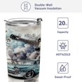 thumbnail image 4 of 11oz Stainless Steel Tumbler with Straw, Double Wall Insulated Travel Tumbler Rock Elements Mural, 4 of 8