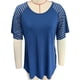 thumbnail image 2 of Blusa con manga corta de malla a rayas NikouMX S M L XL 2XL, 2 of 3