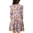 thumbnail image 3 of KISSMODA Girls Long Sleeve Casual A-Line Ruffle Skater Dress, 4-39 Years, 3 of 4