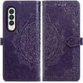 thumbnail image 6 of Samsung Galaxy Z Fold3 5G Mandala Wallet Case,Slim 3D Flip Leather Magnetic Closure with Credit Card Holder & Hand Strap Flip Folio Closure Phone Case for Samsung Galaxy Z Fold3 5G MTL Purple, 6 of 13