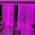thumbnail image 1 of 118 * 78.7 pulgadas * 200LED (3m * 2m), con conector USB multimodo conectable, lámpara decorativa de jardín para bodas en interiores y exteriores (gancho de color rosa), 1 of 5