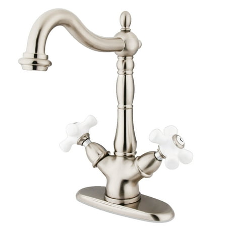 UPC 663370022449 product image for Kingston Brass KS1498PX Vessel Sink Faucet  Brushed Nickel | upcitemdb.com