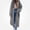 Gray, variant on ITSAME Womens Zip Up Hooded Long Coat with Pockets Loose Fit Oversized Fall Winter Outerwear Jacket Gray Size 2XL