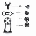 thumbnail image 4 of Upgraded Black Bicycle Computer Mount with Extendable Design - Compatible with Road & Mountain Bikes, Integrated Cat's Eye Light Holder, Durable Material, Easy Installation for Enhanced Cycling, 4 of 6