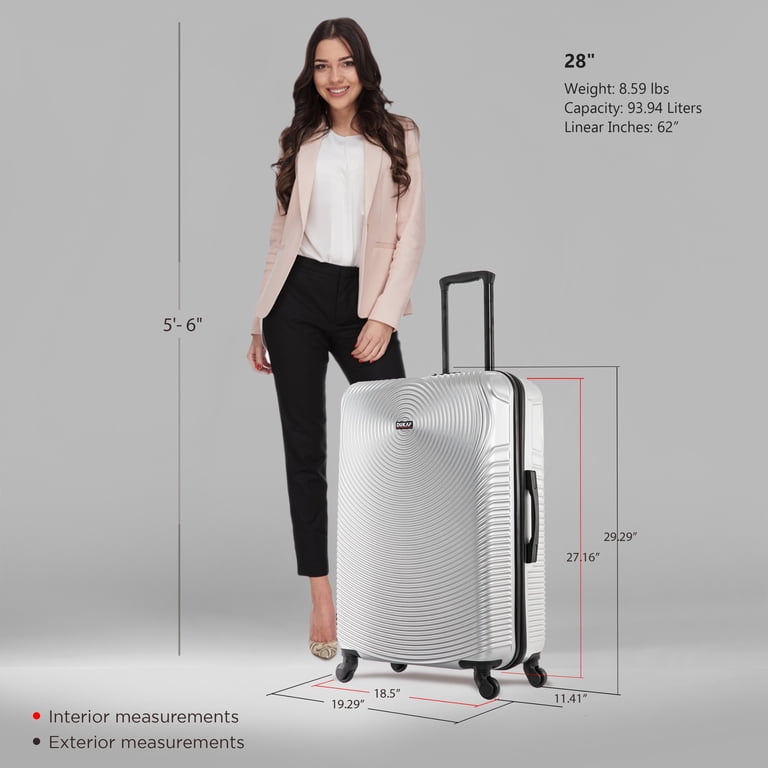 Dukap Inception 28" Hardside Spinner Luggage, Silver photo 2