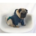 thumbnail image 2 of Ropa con capucha y cremallera para mascotas, ropa para perros y gatos, ropa linda para mascotas, cálida con capucha, Bulldog Francés Pug (M, azul) JM, 2 of 5