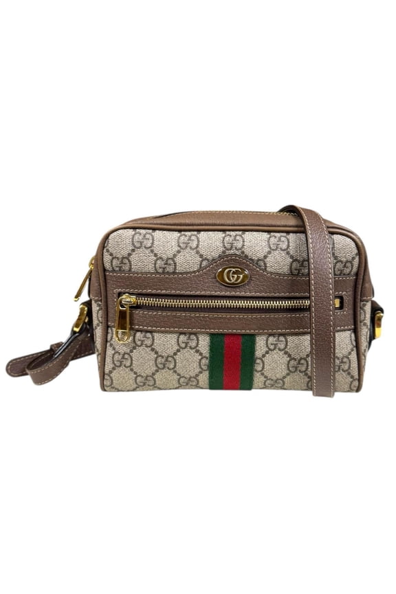 Pre-Owned Gucci Ophidia Mini Shoulder Bag in GG Supreme Canvas (517350)... (Fair)