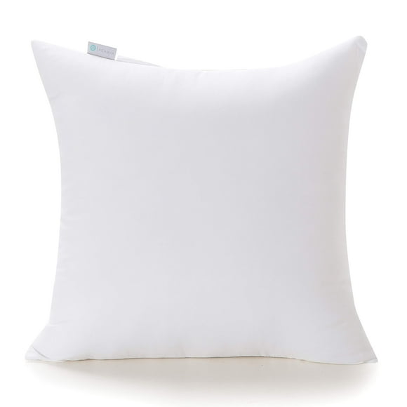 Acanva Decorative Square Throw Pillow Inserts Hypoallergenic Form Stuffer Cushion Sham Filler, 1 Count (Pack of 1), White