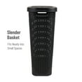 thumbnail image 4 of Mind Reader 40L Slim Laundry Hamper, Lid, Wicker Design, Plastic, 18"L x 10.4"W x 23.5"H Adult, Black, 4 of 8