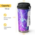 thumbnail image 4 of Thunder 18oz Double Drinking Coffee Mug – Vacuum Insulated Stainless Steel Travel Cup with Leakproof Lid, 316 Steel Thermos Tumbler for Hot & Cold Beverages, 4 of 6