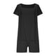 thumbnail image 5 of Sudadera de Color Sólido de las Mujeres, Manga Corta Romper de Ajuste Suelto con Bolsillos Dobles Y Detalle de Costura para el Verano Y los Viajes, Traje de Juego Casual, 5 of 5