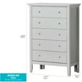 thumbnail image 3 of Glory Furniture Primo 5-Drawers Bedroom Chest in Silver Champagne, 3 of 6