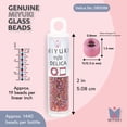 thumbnail image 3 of Miyuki Delica Seed Beads – Size 11/0 (1.6 mm), DB0088, Lined Topaz AB, 7.2g, Approx. 1440 Beads, 3 of 7