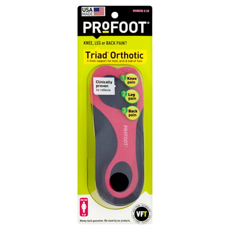 ProFoot Triad Orthotic, Womens Size 6 to 10 (Best Shoes For Orthotics)