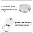 thumbnail image 4 of Uxcell  Copper Peephole Cover Rotating Door Viewer Covers With Self-Adhesive Tool For Home 5/8" Bright Chrome, 4 of 6