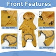 thumbnail image 3 of Unique Bargains Dog Raincoat Waterproof Dog Rain Jacket with Hood Rain Coat for Dogs Reflective Lightweight Dog Rain Coat Large Yellow, 3 of 7
