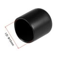 thumbnail image 3 of Uxcell Rubber End Caps Round End Cap Cover Vinyl Screw Thread Protector Black 15mm, 3 of 6