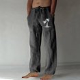 thumbnail image 1 of Pantalones largos para hombre, moda, estampados, casuales, cintura elástica con bolsillo, pantalones deportivos, pantalones de poliéster para hombre., 1 of 3