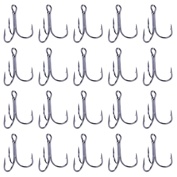 Hanchos de agudos Accesorios de pesca de acero al alto carbono (8#) 20pcs