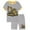 Light Gray, variant on TAIAOJING Toddler Kids Baby Boys Cartoon Printed Cute Casual T-Shirt Grid Shorts Outfits Sets Relaxed Fit 7-8Y